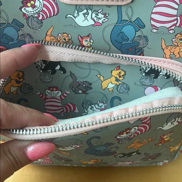 Disney Loungefly Cat Print Backpack - Picture 4 of 5